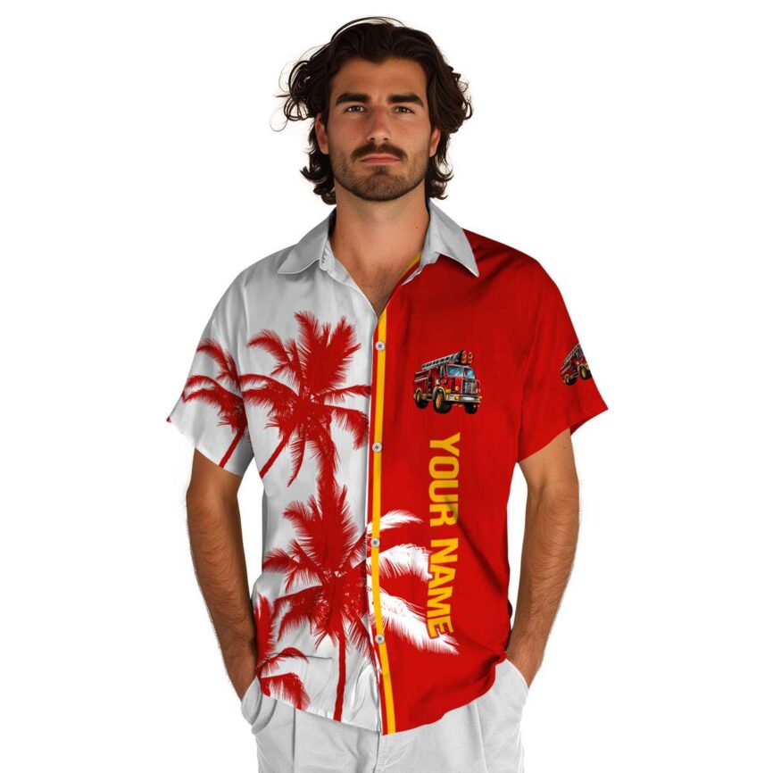 Personalized Fire Truck Beach Vibes Hawaiian Shirt High quality