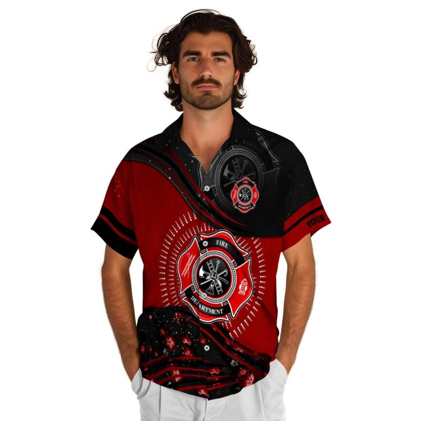 Personalized Firefighter Dynamic Swirl Hawaiian Shirt New Arrival