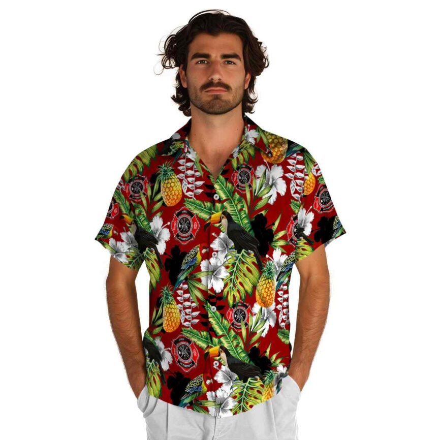 Personalized Firefighter Toucan Bird Hawaiian Shirt New Arrival