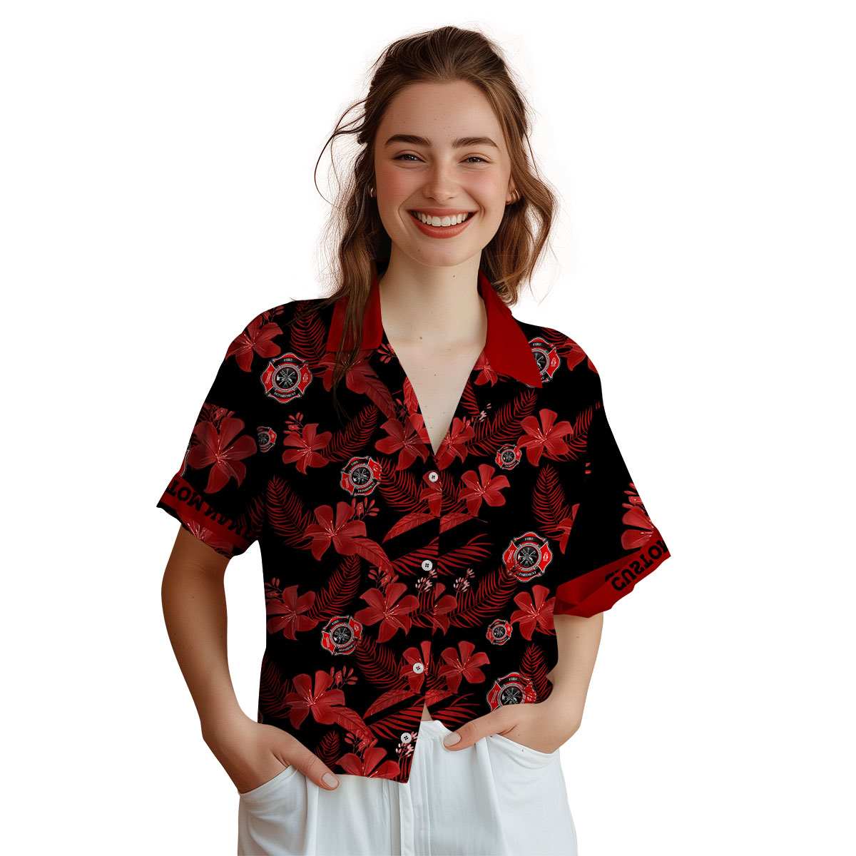 Personalized Firefighter Tropical Flower Hawaiian Shirt Top rated Personalized Firefighter Tropical Flower Hawaiian Shirt Top rated