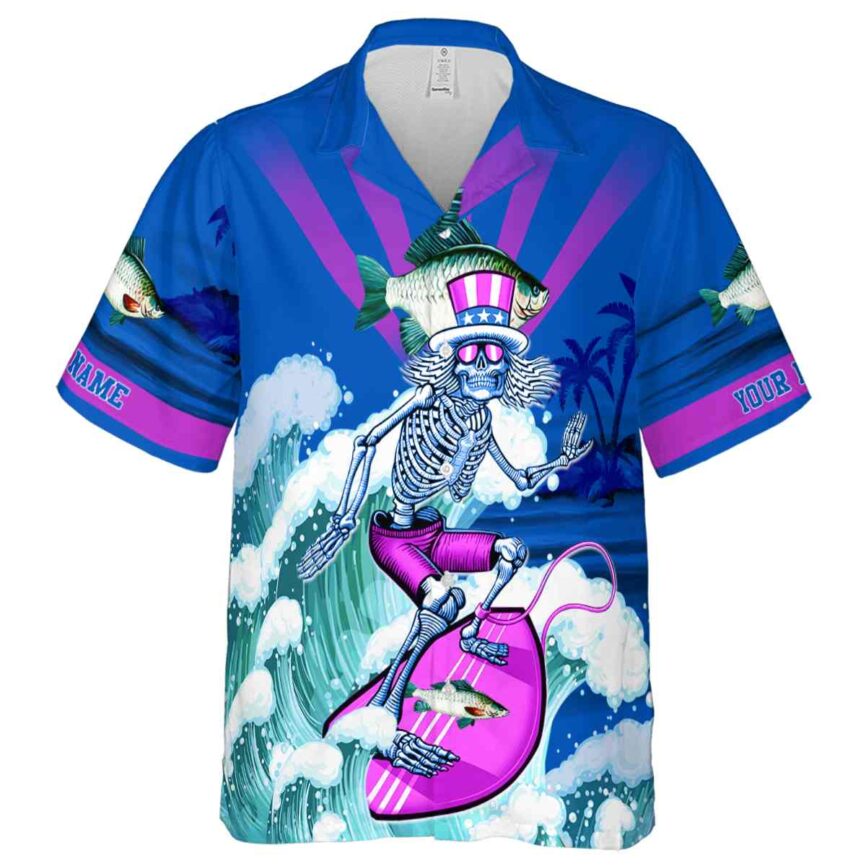 Personalized Fish Grateful Dead Motif Hawaiian Shirt Fashion forward