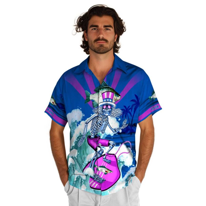 Personalized Fish Grateful Dead Motif Hawaiian Shirt New Arrival