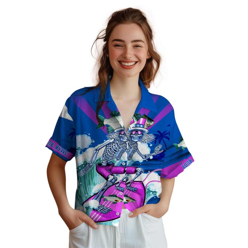 Personalized Fish Grateful Dead Motif Hawaiian Shirt Top rated