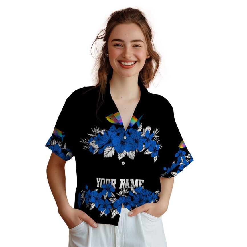 Personalized Fish Hibiscus Band Hawaiian Shirt Top rated