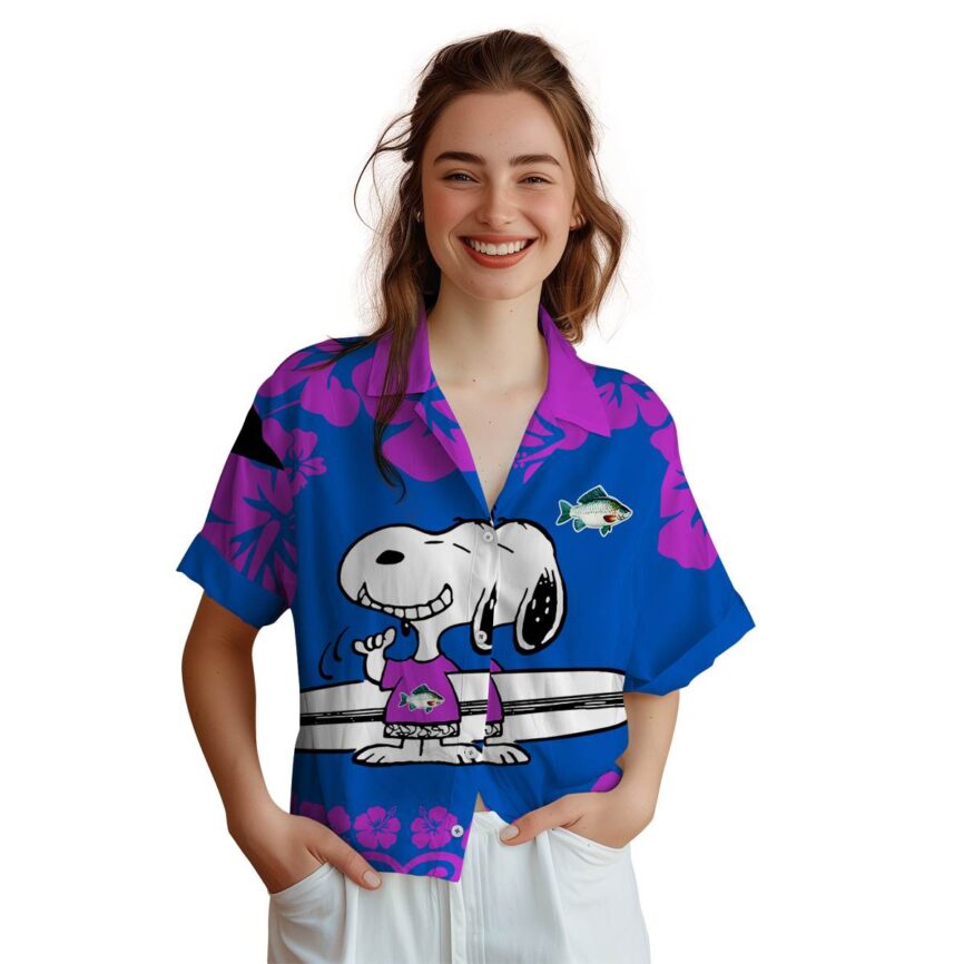 Personalized Fish Surfing Snoopy Hawaiian Shirt Top rated