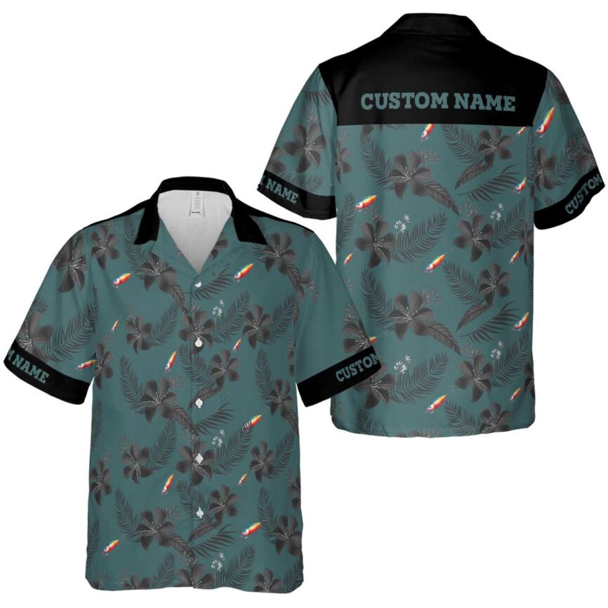 Personalized Fishing Tropical Flower Hawaiian Shirt Premium grade