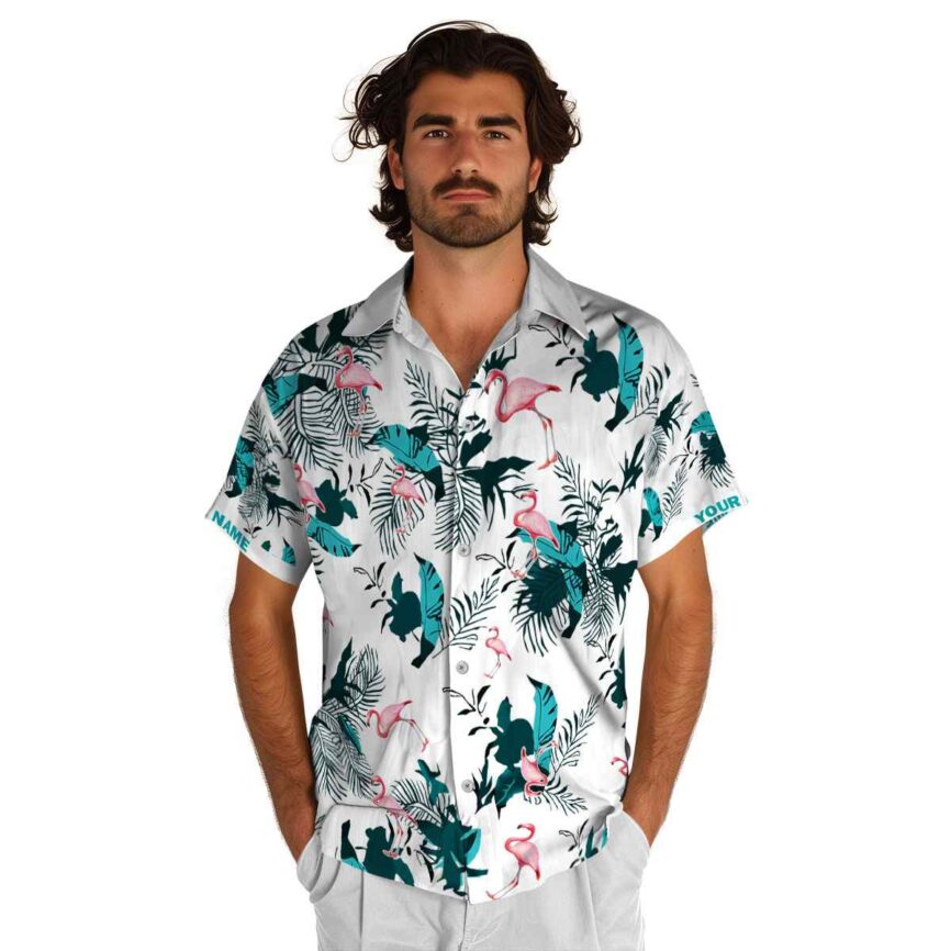 Personalized Flamingo Leafy Accents Hawaiian Shirt New Arrival
