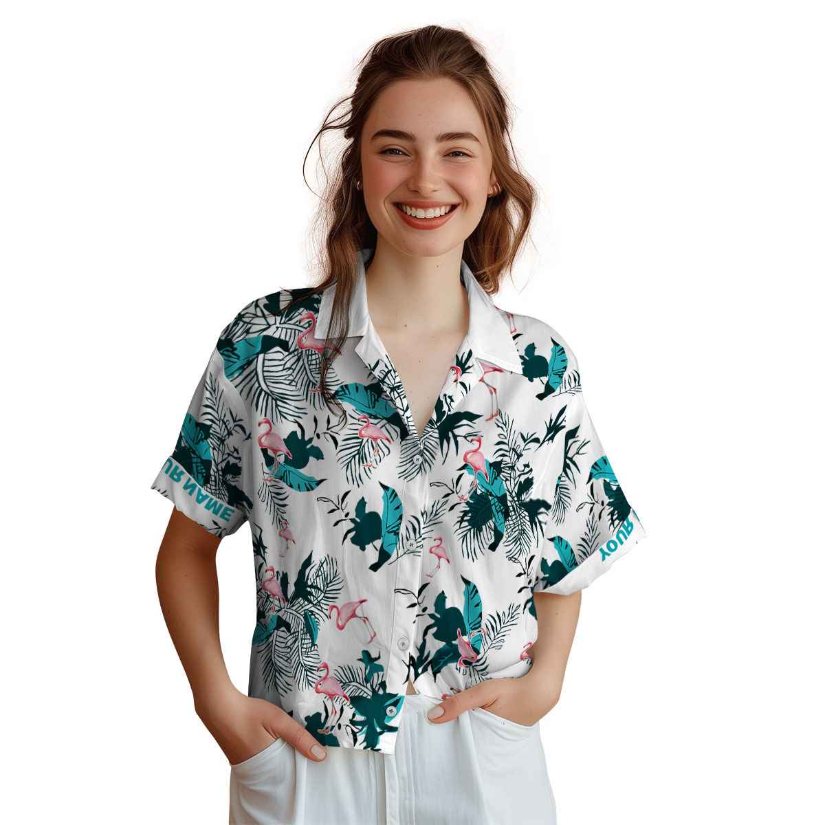 Personalized Flamingo Leafy Accents Hawaiian Shirt Top rated Personalized Flamingo Leafy Accents Hawaiian Shirt Top rated