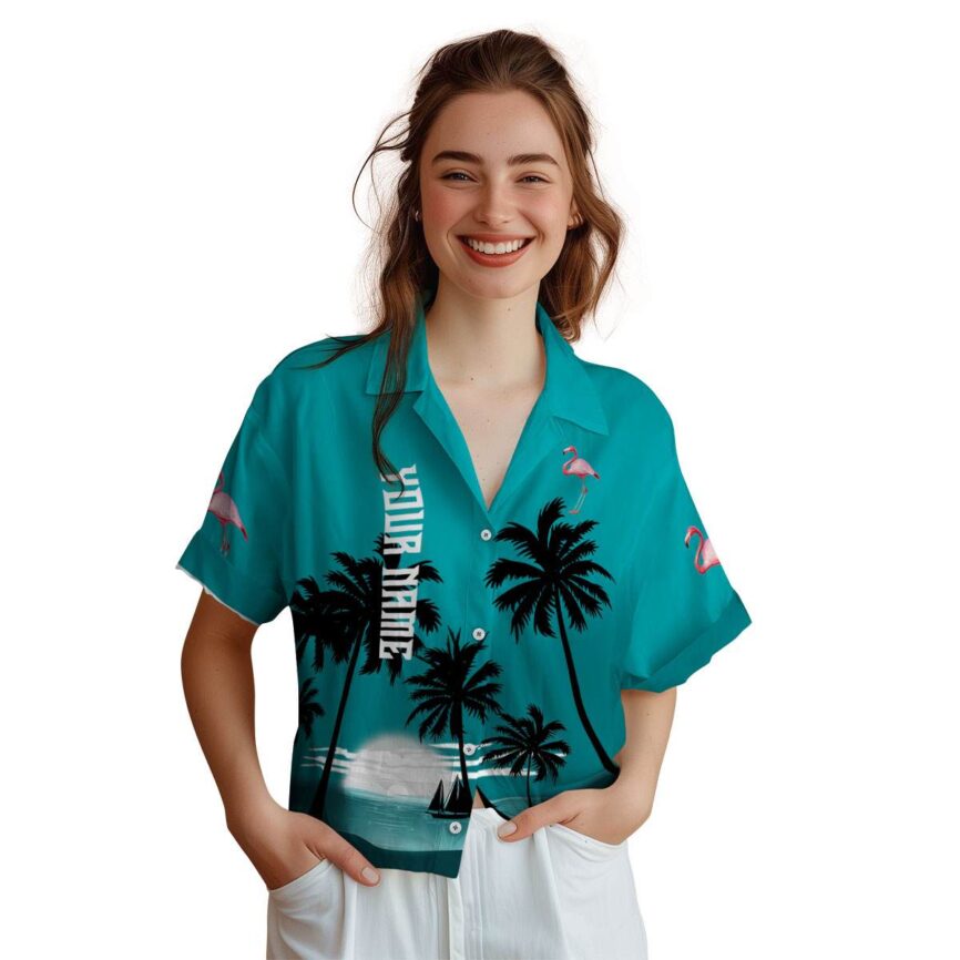 Personalized Flamingo Ocean Sunset Hawaiian Shirt Top rated