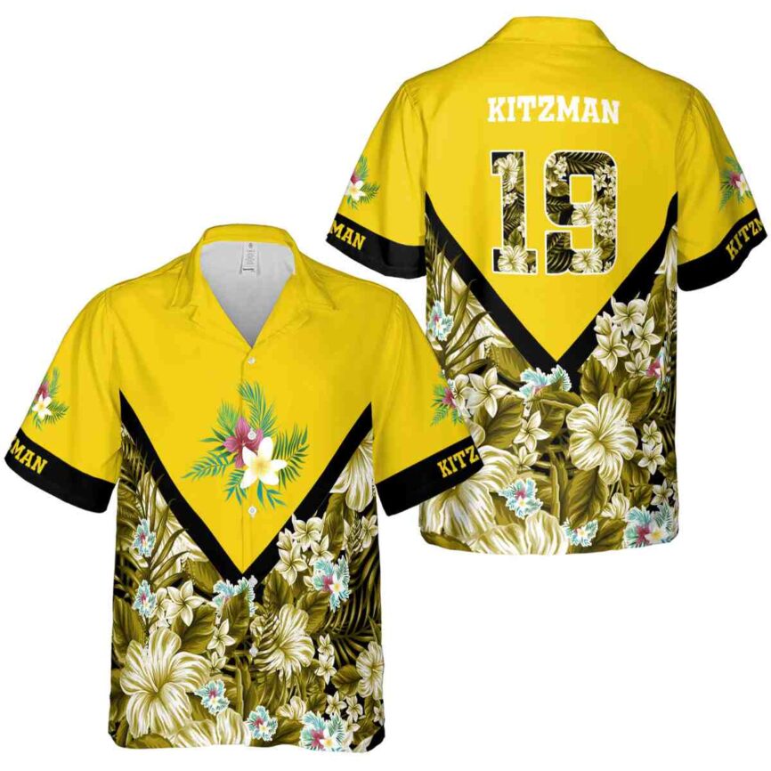 Personalized Floral Bold Floral Number Hawaiian Shirt Premium grade