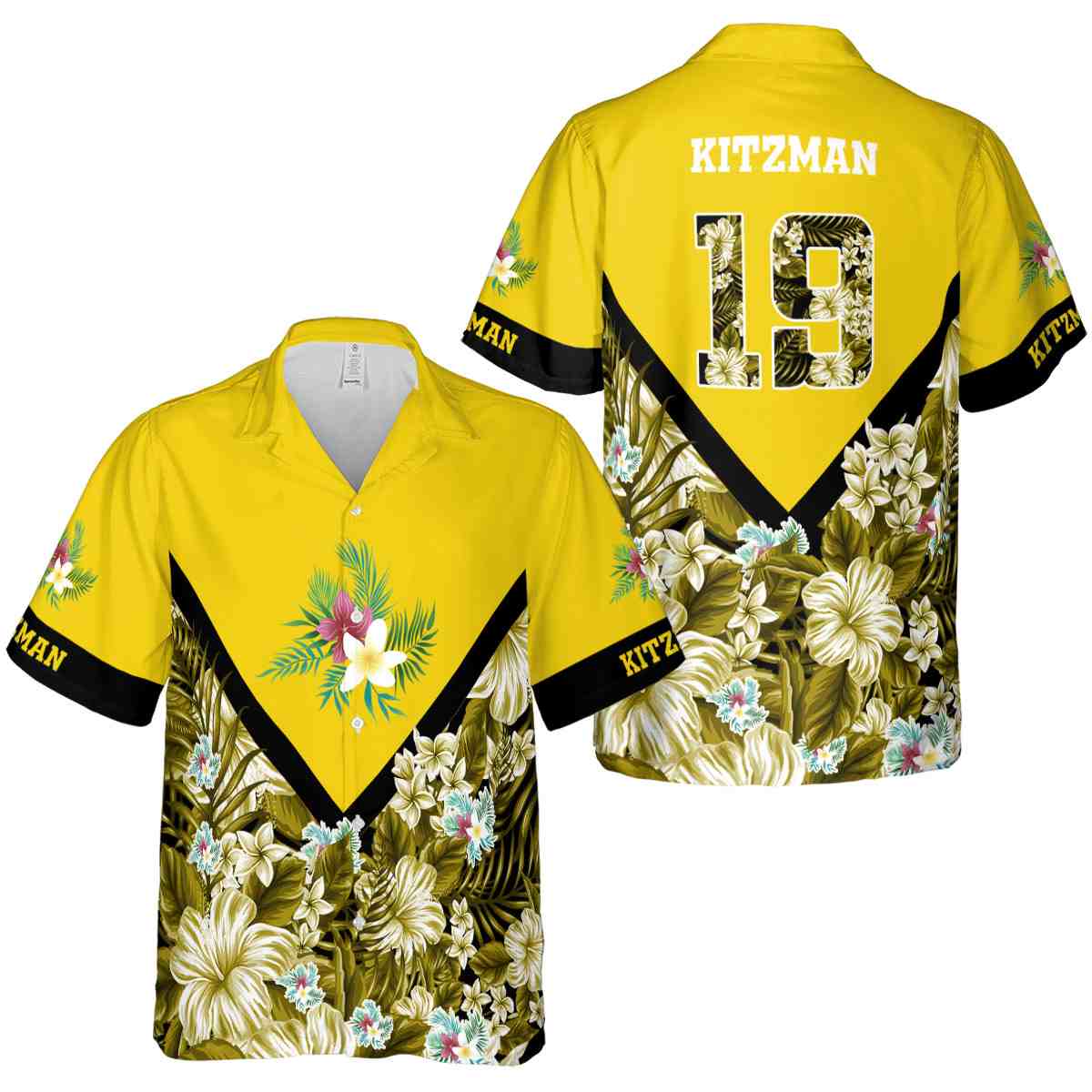 Personalized Floral Bold Floral Number Hawaiian Shirt Premium grade Personalized Floral Bold Floral Number Hawaiian Shirt Premium grade