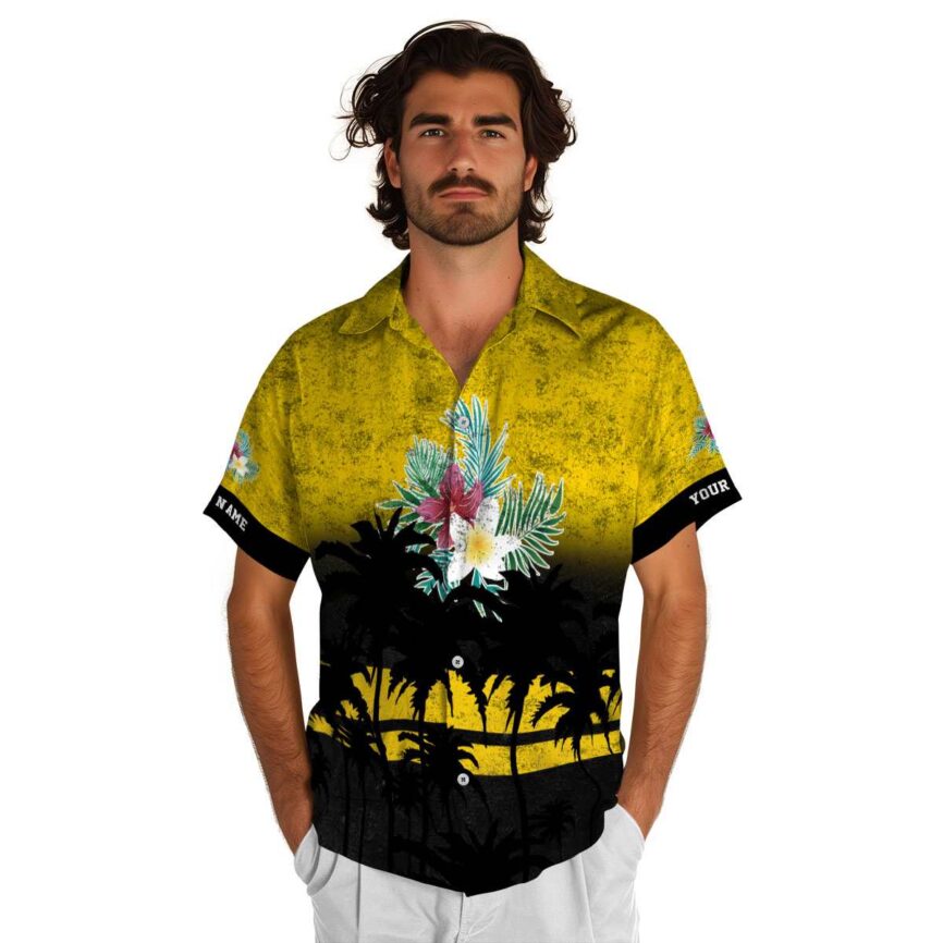 Personalized Floral Sunset Gradient Hawaiian Shirt New Arrival