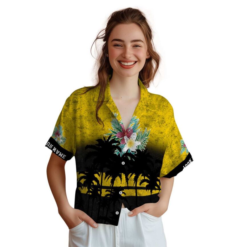 Personalized Floral Sunset Gradient Hawaiian Shirt Top rated