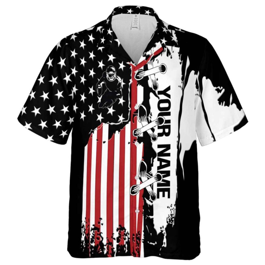Personalized Football Flag Stitches Hawaiian Shirt Fashion forward