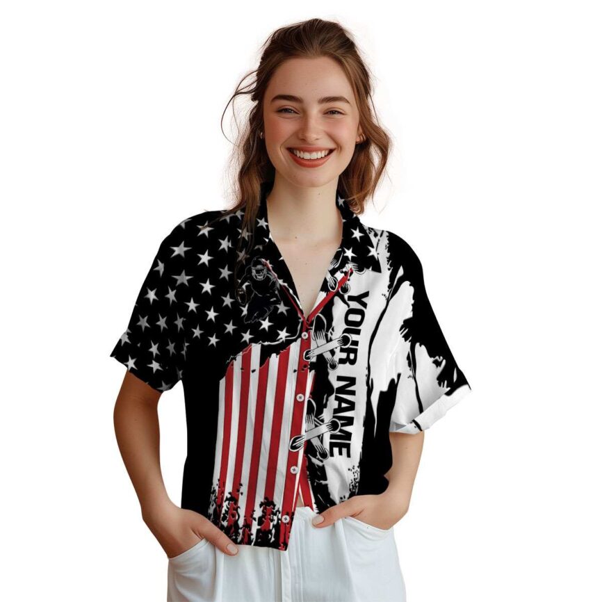 Personalized Football Flag Stitches Hawaiian Shirt Top rated