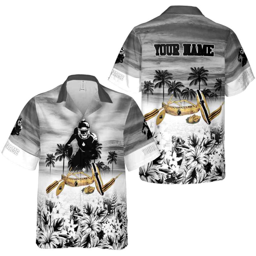 Personalized Football Sunset Beach Canoe Hawaiian Shirt Premium grade