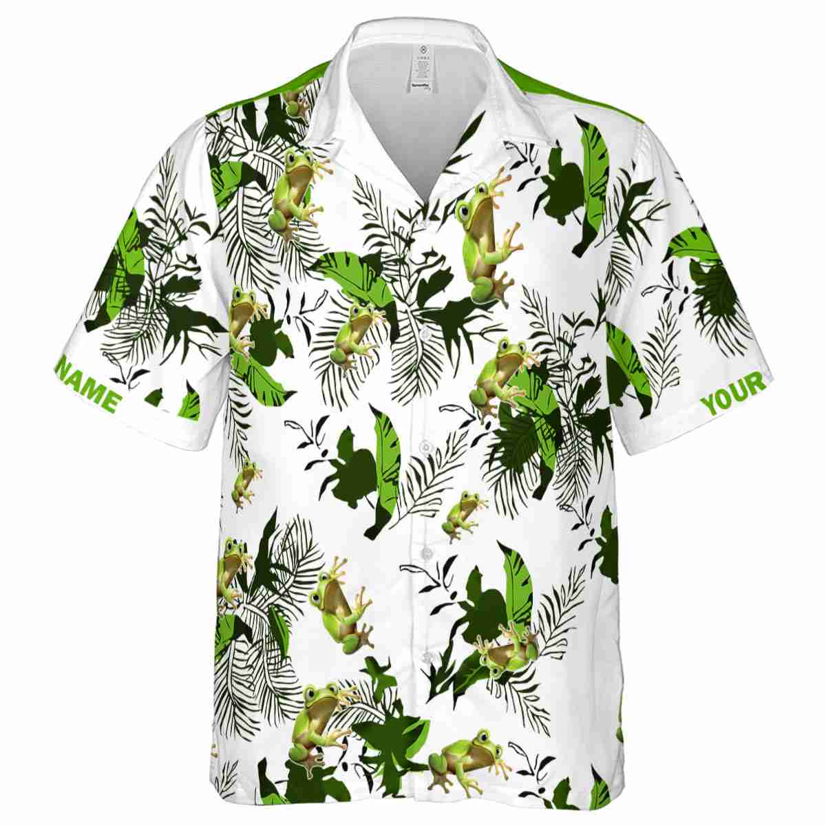 Personalized Frog Leafy Accents Hawaiian Shirt Fashion forward Personalized Frog Leafy Accents Hawaiian Shirt Fashion forward