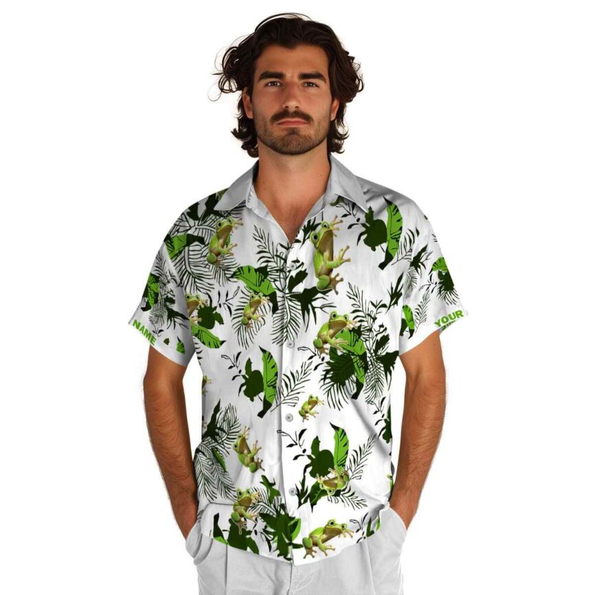 Personalized Frog Leafy Accents Hawaiian Shirt New Arrival