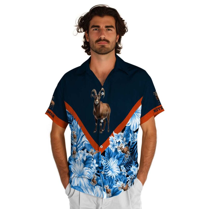 Personalized Goat Bold Floral Number Hawaiian Shirt New Arrival