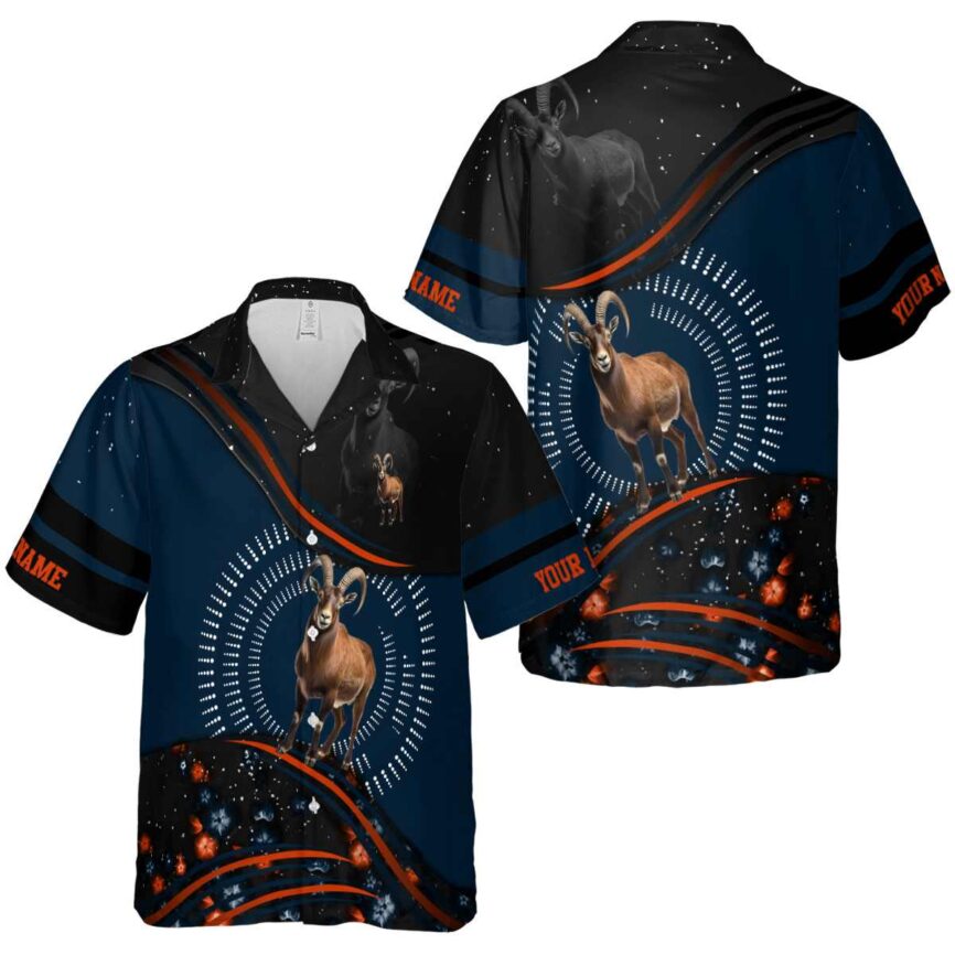 Personalized Goat Dynamic Swirl Hawaiian Shirt Premium grade