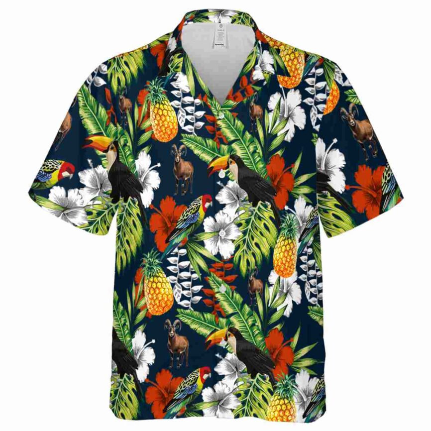 Personalized Goat Toucan Bird Hawaiian Shirt Fashion forward