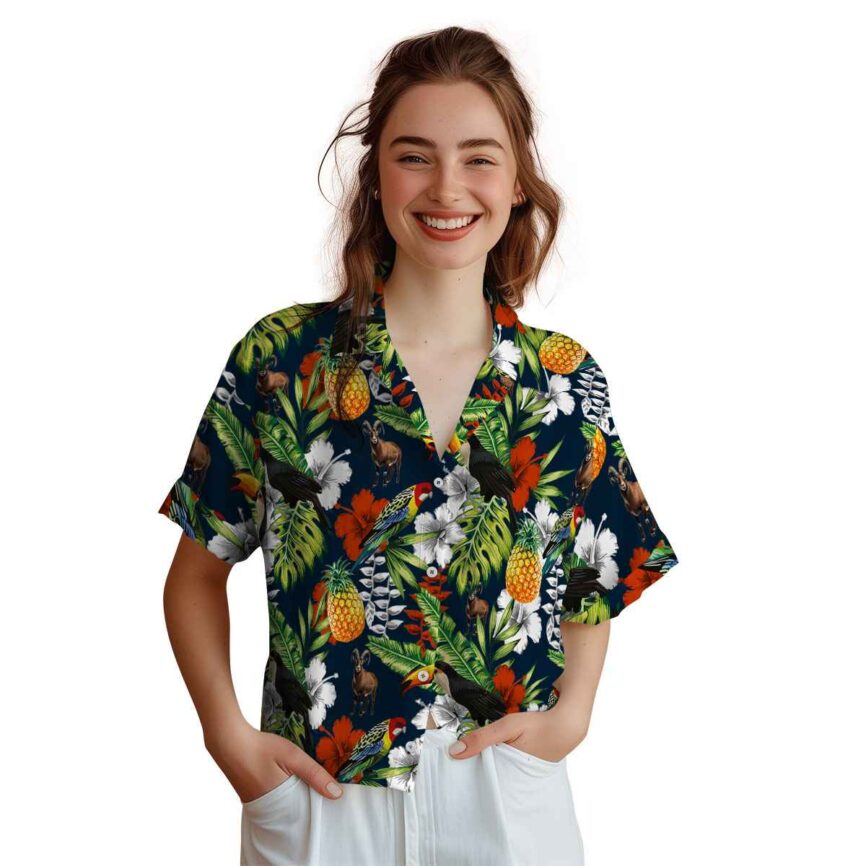 Personalized Goat Toucan Bird Hawaiian Shirt Top rated