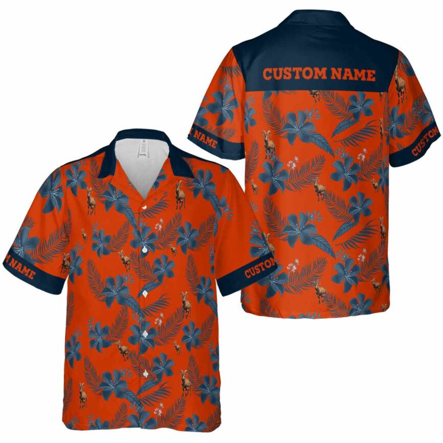 Personalized Goat Tropical Flower Hawaiian Shirt Premium grade