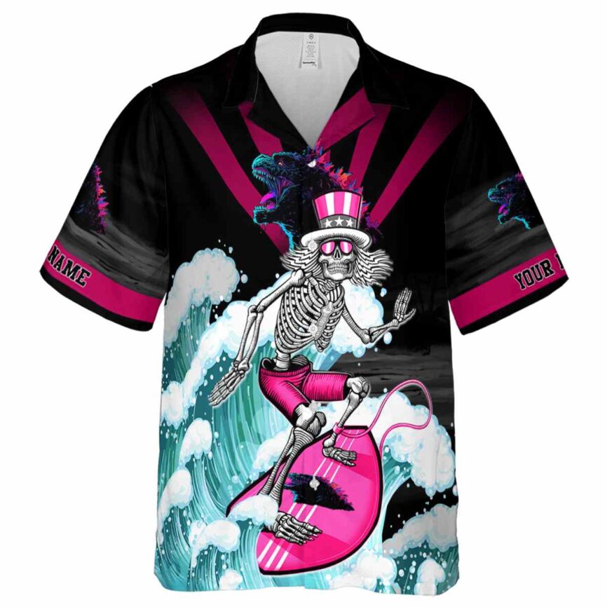 Personalized Godzilla Grateful Dead Motif Hawaiian Shirt Fashion forward