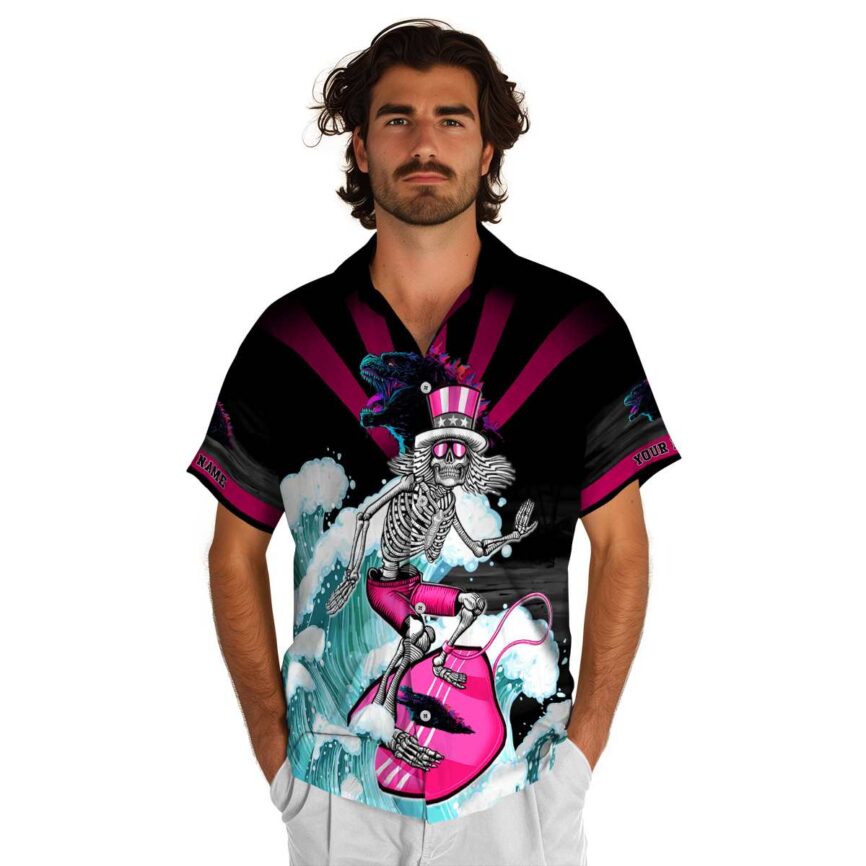 Personalized Godzilla Grateful Dead Motif Hawaiian Shirt New Arrival