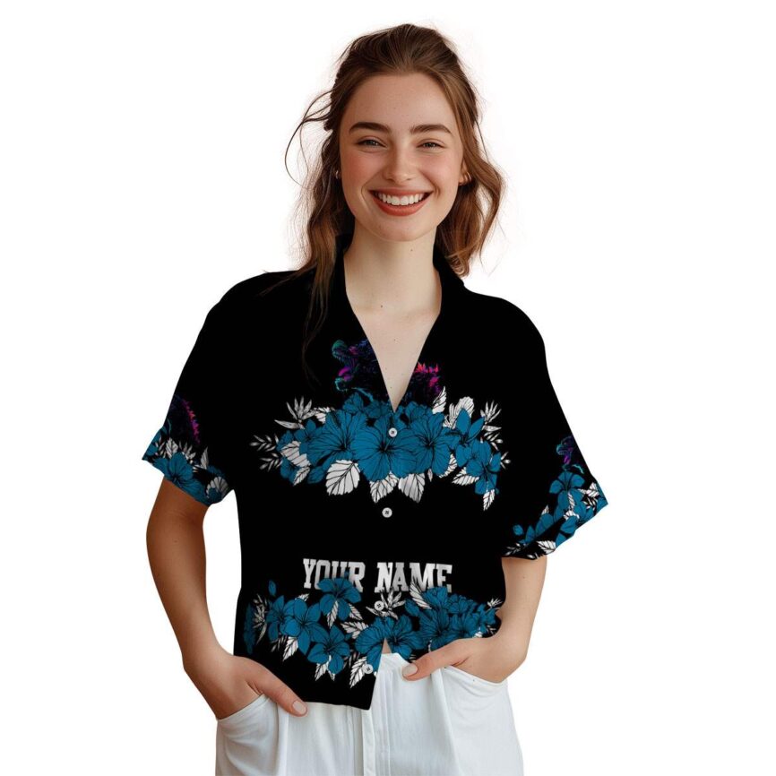 Personalized Godzilla Hibiscus Band Hawaiian Shirt Top rated