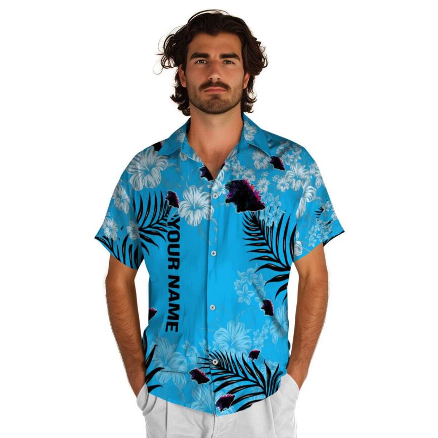 Personalized Godzilla Hibiscus Pattern Hawaiian Shirt New Arrival