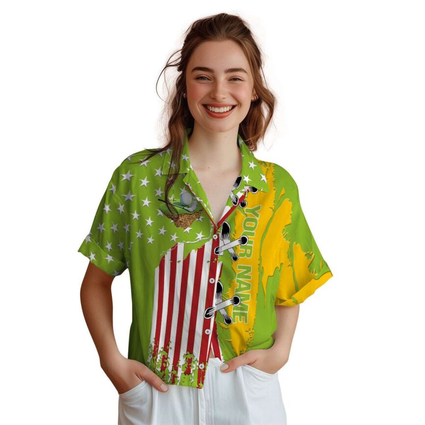 Personalized Golf Flag Stitches Hawaiian Shirt Top rated
