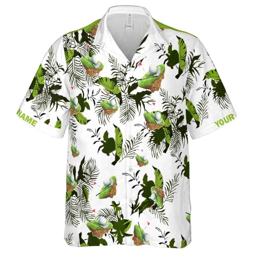 Personalized Golf Leafy Accents Hawaiian Shirt Fashion forward
