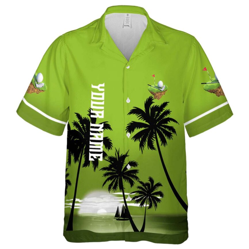 Personalized Golf Ocean Sunset Hawaiian Shirt Fashion forward