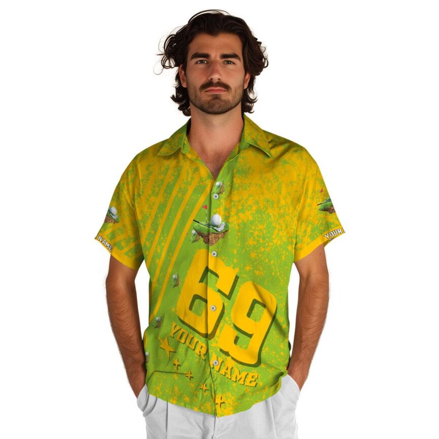 Personalized Golf Stripe Burst Hawaiian Shirt New Arrival