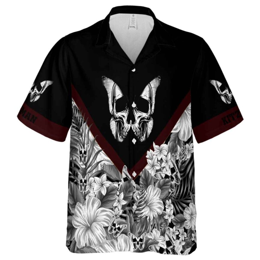 Personalized Goth Bold Floral Number Hawaiian Shirt Fashion forward