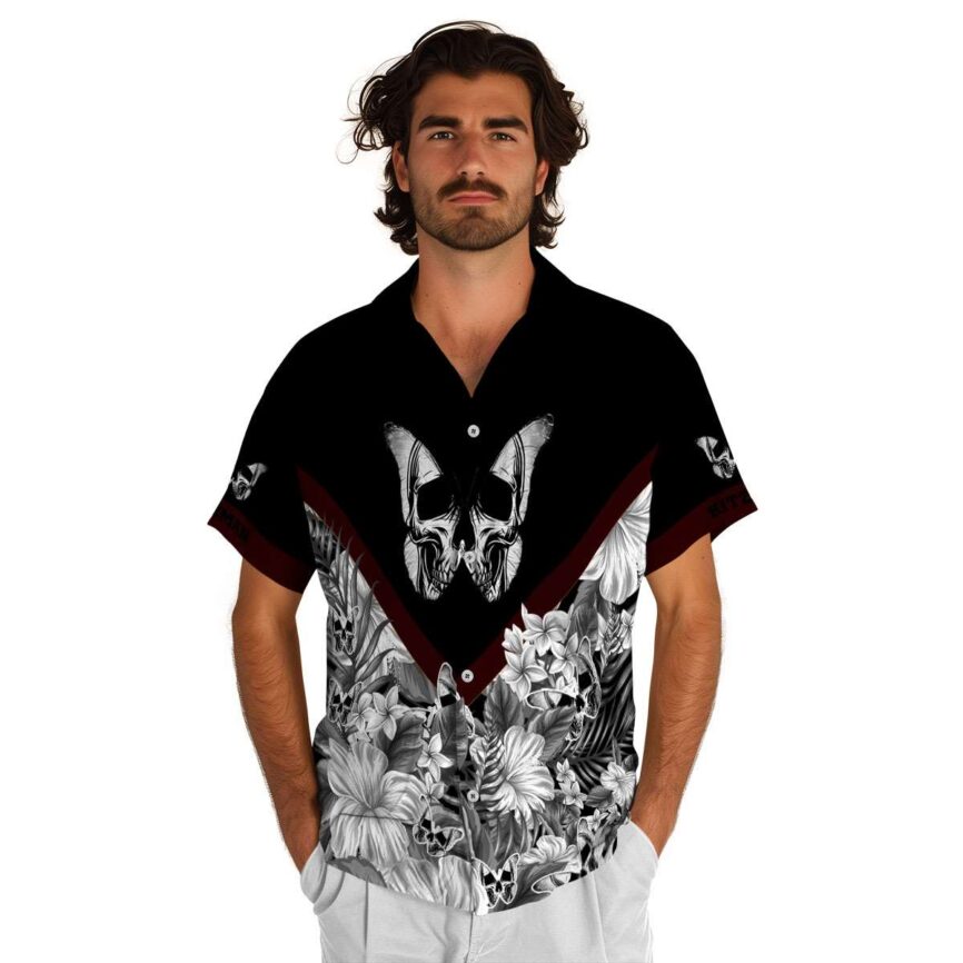 Personalized Goth Bold Floral Number Hawaiian Shirt New Arrival