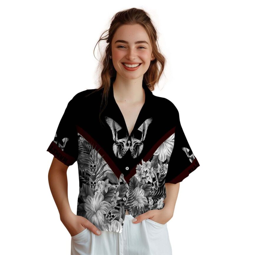 Personalized Goth Bold Floral Number Hawaiian Shirt Top rated
