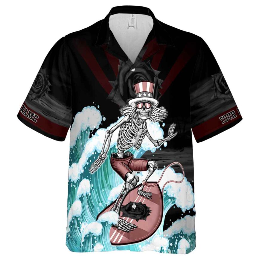 Personalized Goth Grateful Dead Motif Hawaiian Shirt Fashion forward