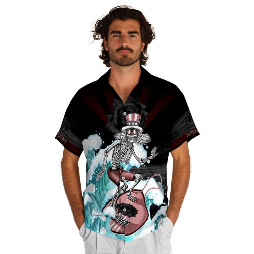 Personalized Goth Grateful Dead Motif Hawaiian Shirt New Arrival