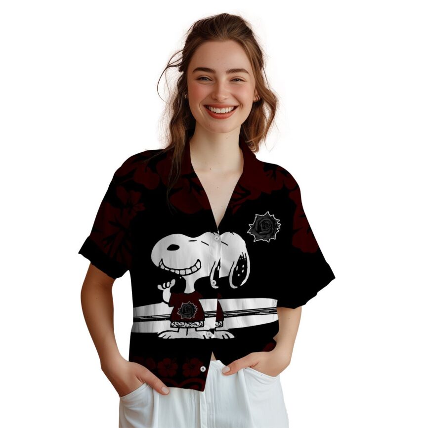 Personalized Goth Surfing Snoopy Hawaiian Shirt Top rated