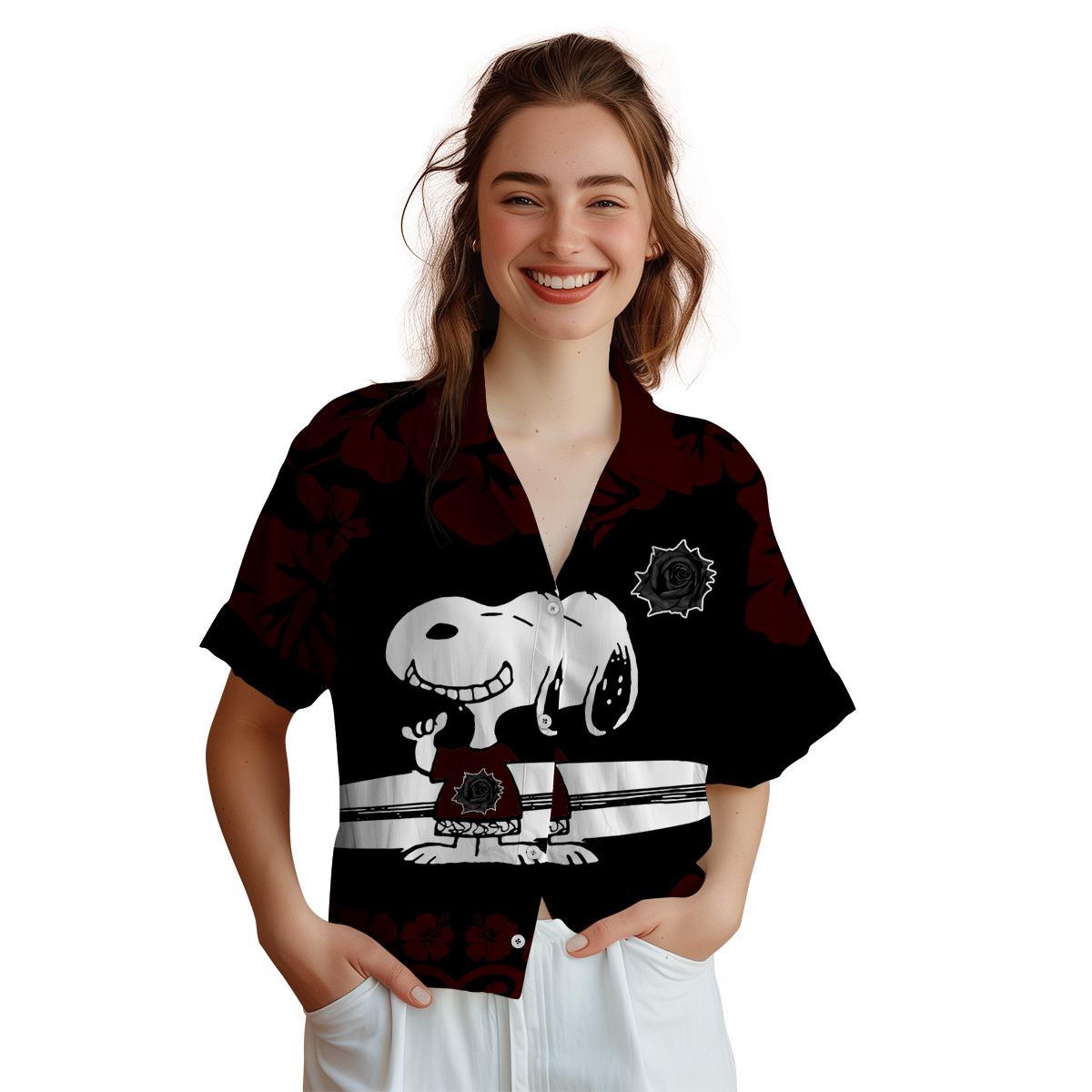 Personalized Goth Surfing Snoopy Hawaiian Shirt Top rated Personalized Goth Surfing Snoopy Hawaiian Shirt Top rated