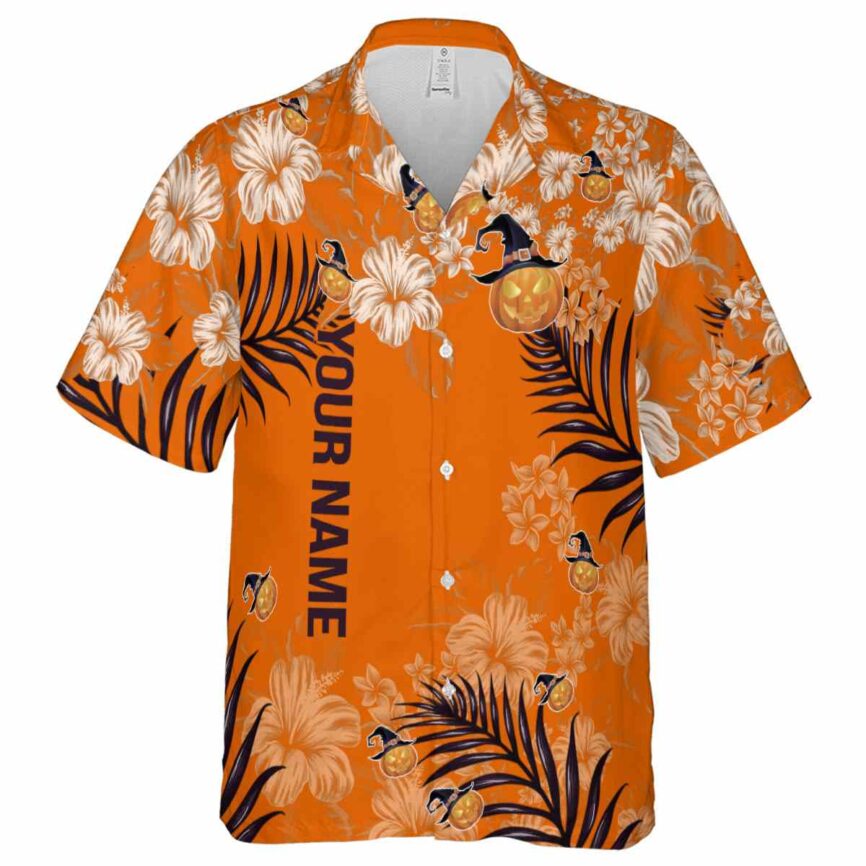 Personalized Halloween Hibiscus Pattern Hawaiian Shirt Fashion forward