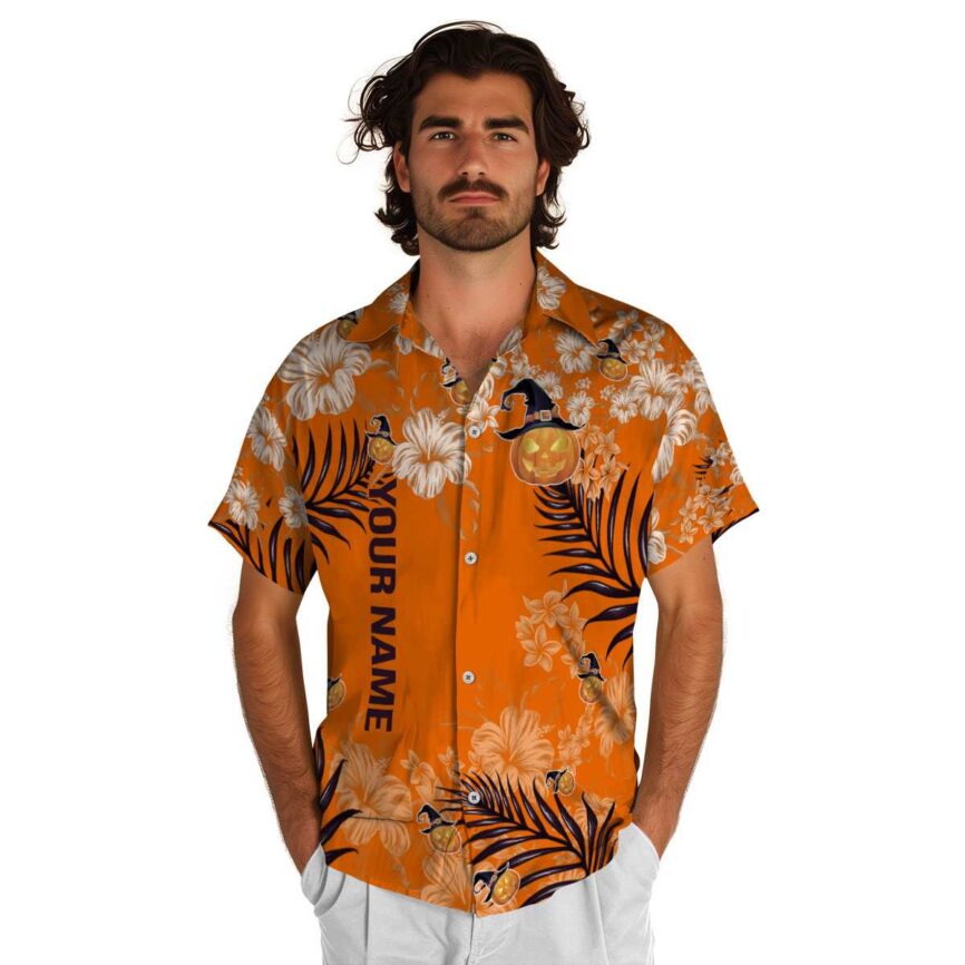 Personalized Halloween Hibiscus Pattern Hawaiian Shirt New Arrival