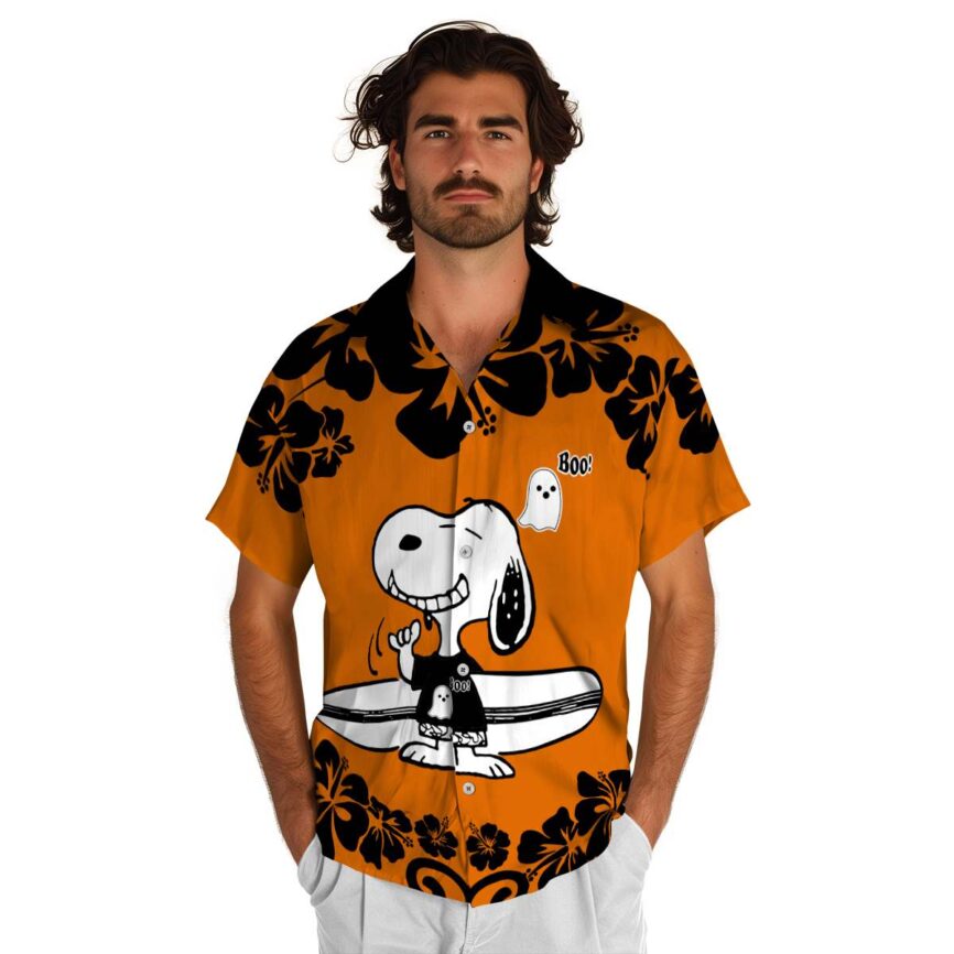 Personalized Halloween Surfing Snoopy Hawaiian Shirt New Arrival