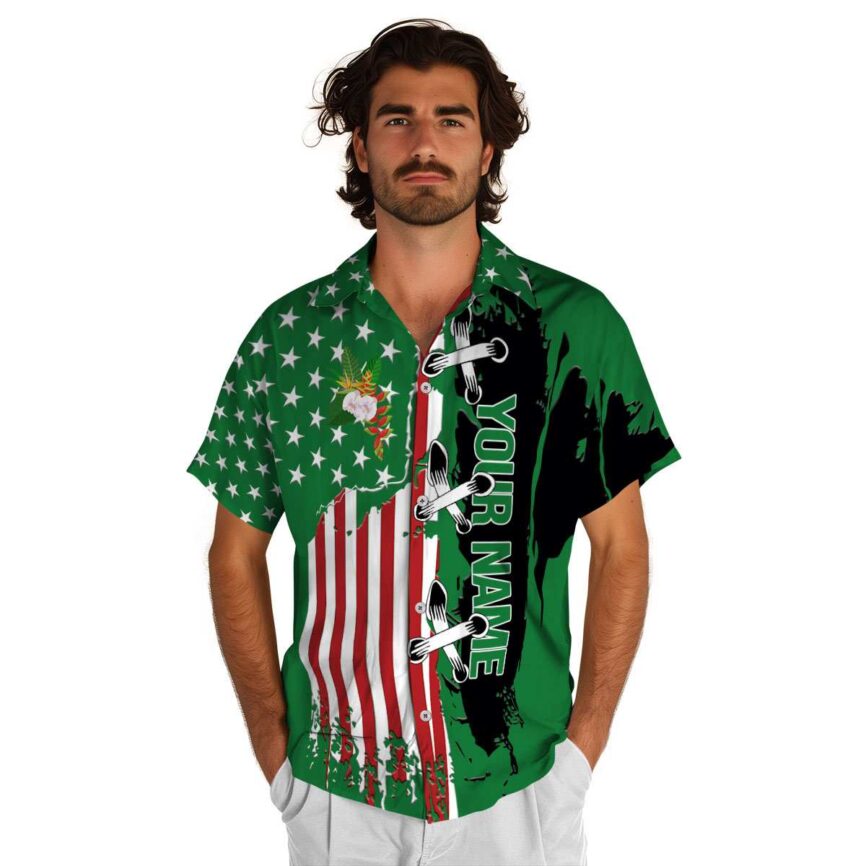 Personalized Hawaiian Flower Shirt Flag Stitches Hawaiian Shirt New Arrival