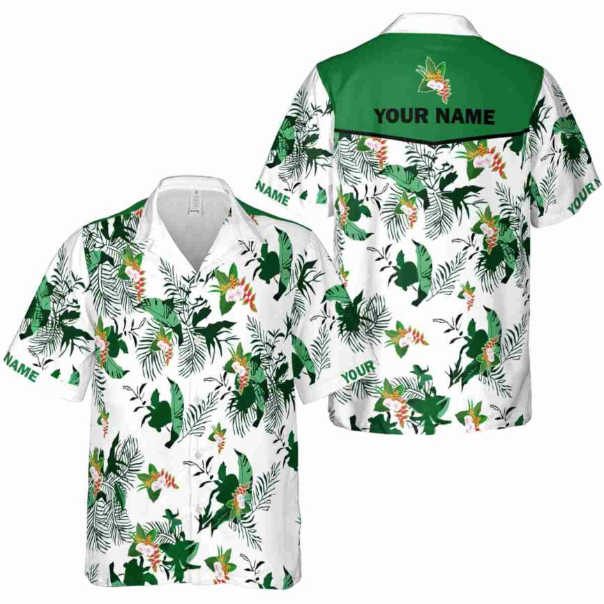 Personalized Hawaiian Flower Shirt Leafy Accents Hawaiian Shirt Premium grade
