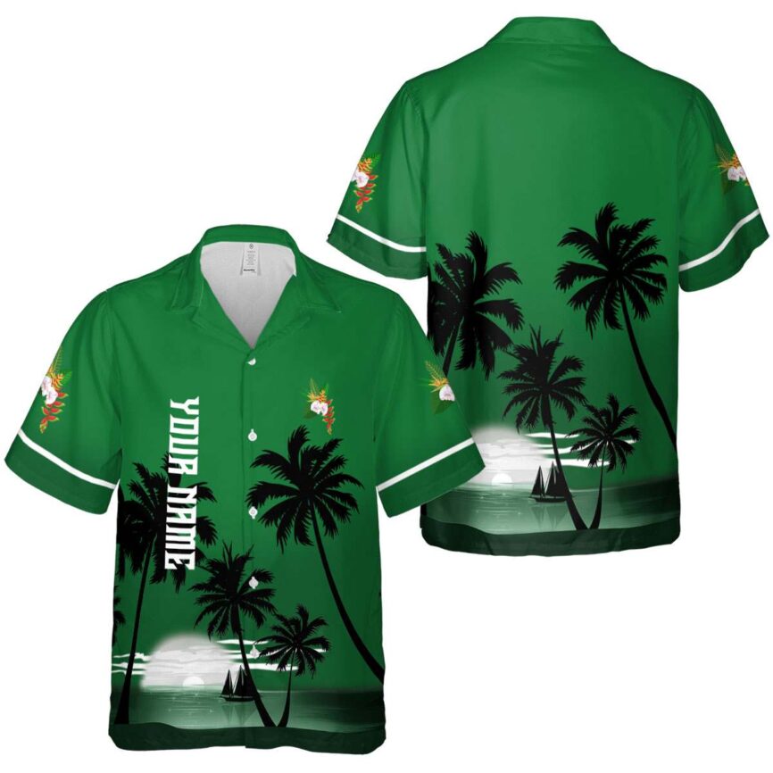 Personalized Hawaiian Flower Shirt Ocean Sunset Hawaiian Shirt Premium grade