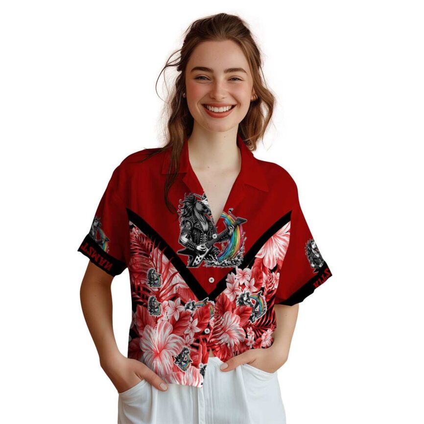 Personalized Heavy Metal Bold Floral Number Hawaiian Shirt Top rated