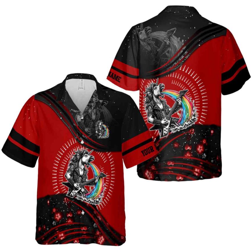 Personalized Heavy Metal Dynamic Swirl Hawaiian Shirt Premium grade